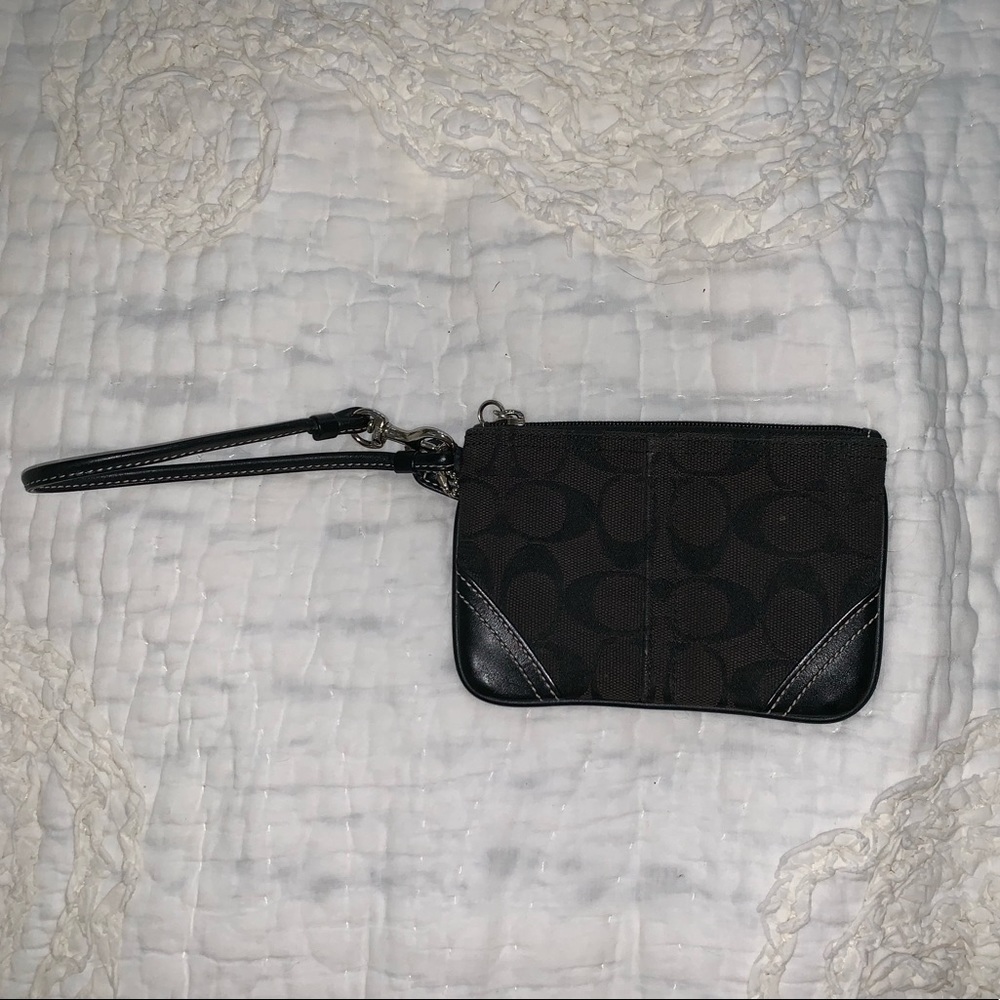 Classic Mini Coach Wristlet - Black